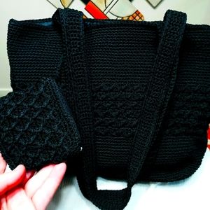 Embroidered Tote Bag With Matching Coin Purse